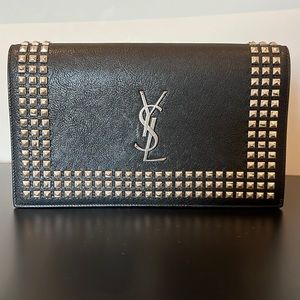 Authentic Yves Saint Laurent YSL studded clutch
